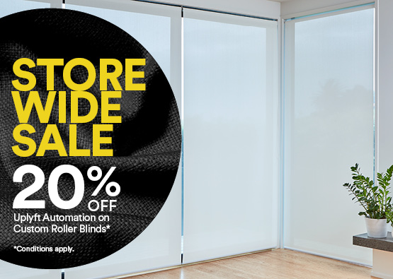 20% off Uplyft Automation on Custom Roller Blinds*